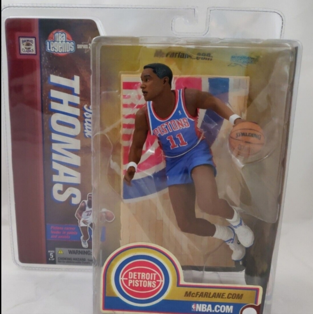 MCFARLANE NBA LEGENDS SERIES 2 ISIAH THOMAS DETROIT PISTONS BLUE JERSEY VARIANT